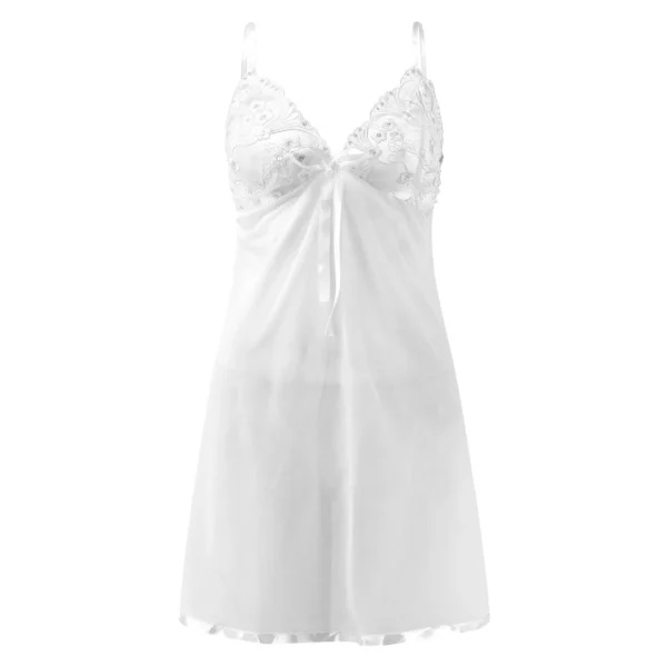 Women Ultra Thin Mesh Nightdress 5XL black - Image 5