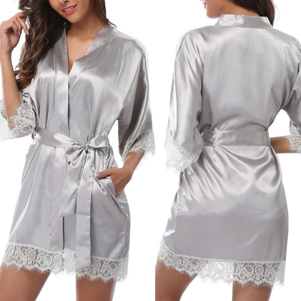 Robe Ice Silk red M - Image 7