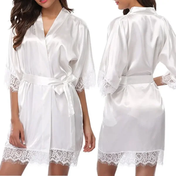 Robe Ice Silk red M - Image 3