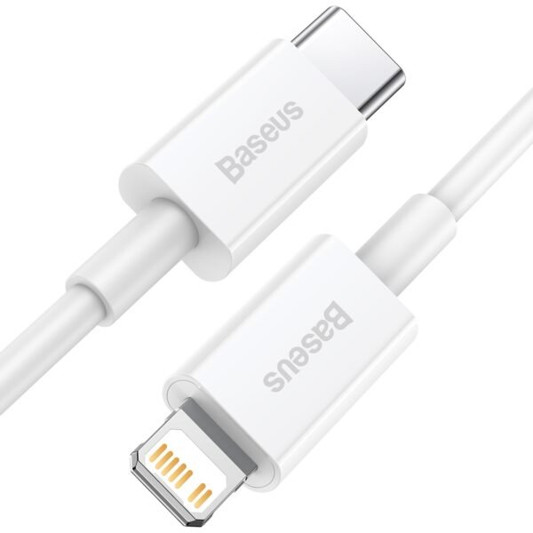 1 st super kvalitet 20W Baseus-kabel Superior PD USB-C - Lightning 2,0 m vit - Image 2