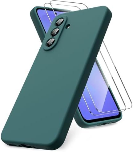grönt silikonfodral med 3 skärmskydd för Samsung A13
