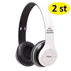 2 st Trådlös hörlurar P47 vit