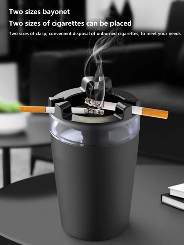 Ashtray with water tank black